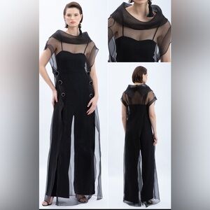 Elegant Black Sheer Jumpsuit orig price 850$